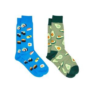 Men's Sushi & Sashimi Food Dress Socks & Avocados Novelty Dress Socks 2-Pair Set
